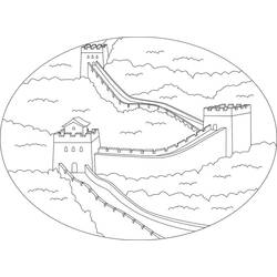 着色页: 长城 (建筑和建筑学) #190412 - 免费可打印着色页