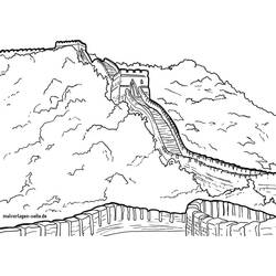 着色页: 长城 (建筑和建筑学) #190414 - 免费可打印着色页