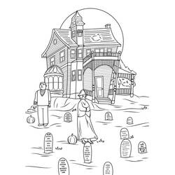 着色页: 鬼屋 (建筑和建筑学) #198054 - 免费可打印着色页