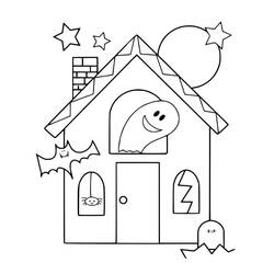 着色页: 鬼屋 (建筑和建筑学) #198055 - 免费可打印着色页