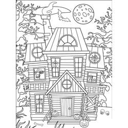 着色页: 鬼屋 (建筑和建筑学) #198056 - 免费可打印着色页