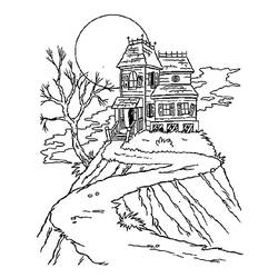 着色页: 鬼屋 (建筑和建筑学) #198059 - 免费可打印着色页