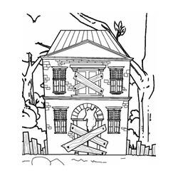 着色页: 鬼屋 (建筑和建筑学) #198068 - 免费可打印着色页