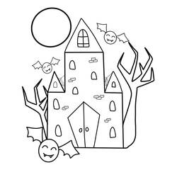 着色页: 鬼屋 (建筑和建筑学) #198075 - 免费可打印着色页