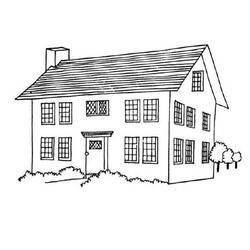 着色页: 房子 (建筑和建筑) #64632 - 免费可打印着色页
