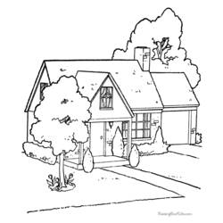 着色页: 房子 (建筑和建筑) #64633 - 免费可打印着色页