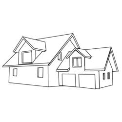 着色页: 房子 (建筑和建筑) #64640 - 免费可打印着色页