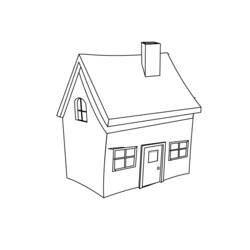 着色页: 房子 (建筑和建筑) #64662 - 免费可打印着色页