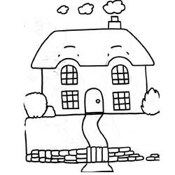 着色页: 房子 (建筑和建筑) #64699 - 免费可打印着色页