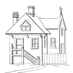 着色页: 房子 (建筑和建筑) #64731 - 免费可打印着色页