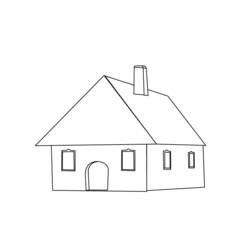 着色页: 房子 (建筑和建筑) #64741 - 免费可打印着色页