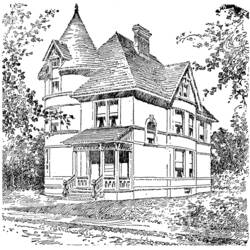 着色页: 房子 (建筑和建筑) #64742 - 免费可打印着色页