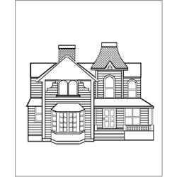 着色页: 房子 (建筑和建筑) #64743 - 免费可打印着色页