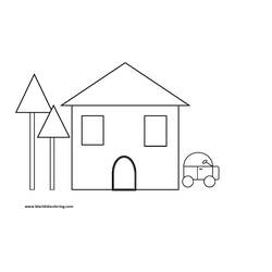 着色页: 房子 (建筑和建筑) #64756 - 免费可打印着色页