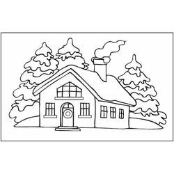 着色页: 房子 (建筑和建筑) #64758 - 免费可打印着色页