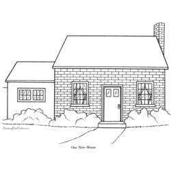 着色页: 房子 (建筑和建筑) #64761 - 免费可打印着色页