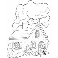 着色页: 房子 (建筑和建筑) #64796 - 免费可打印着色页
