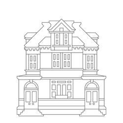 着色页: 房子 (建筑和建筑) #64809 - 免费可打印着色页
