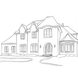 着色页: 房子 (建筑和建筑) #66443 - 免费可打印着色页