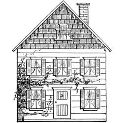 着色页: 房子 (建筑和建筑) #66444 - 免费可打印着色页