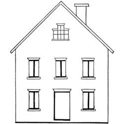 着色页: 房子 (建筑和建筑) #66447 - 免费可打印着色页