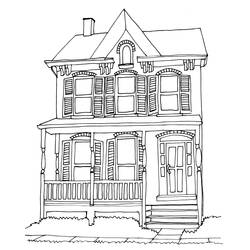 着色页: 房子 (建筑和建筑) #66451 - 免费可打印着色页
