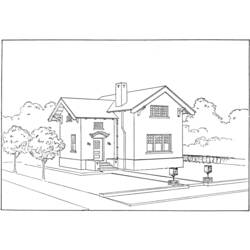着色页: 房子 (建筑和建筑) #66452 - 免费可打印着色页