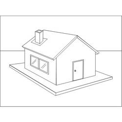 着色页: 房子 (建筑和建筑) #66453 - 免费可打印着色页