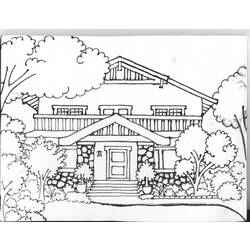 着色页: 房子 (建筑和建筑) #66459 - 免费可打印着色页