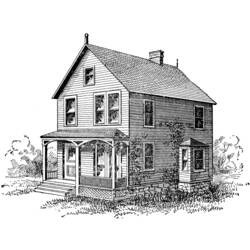 着色页: 房子 (建筑和建筑) #66463 - 免费可打印着色页