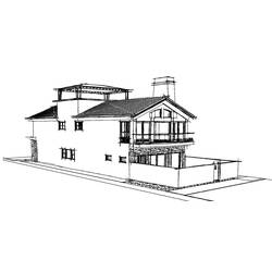 着色页: 房子 (建筑和建筑) #66467 - 免费可打印着色页