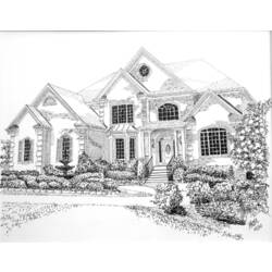 着色页: 房子 (建筑和建筑) #66471 - 免费可打印着色页