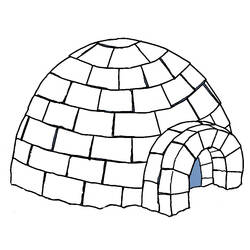 着色页: 冰屋 (建筑和建筑) #61729 - 免费可打印着色页