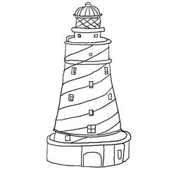着色页: 灯塔 (建筑和建筑学) #188011 - 免费可打印着色页