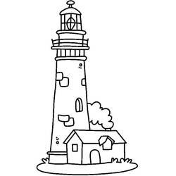 着色页: 灯塔 (建筑和建筑学) #188013 - 免费可打印着色页