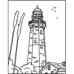 着色页: 灯塔 (建筑和建筑学) #188016 - 免费可打印着色页