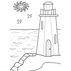 着色页: 灯塔 (建筑和建筑学) #188021 - 免费可打印着色页