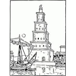 着色页: 灯塔 (建筑和建筑学) #188028 - 免费可打印着色页