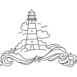 着色页: 灯塔 (建筑和建筑学) #188031 - 免费可打印着色页