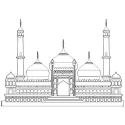着色页: 清真寺 (建筑和建筑) #64512 - 免费可打印着色页