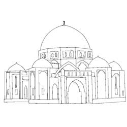 着色页: 清真寺 (建筑和建筑) #64514 - 免费可打印着色页
