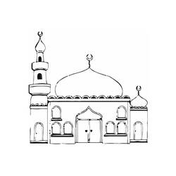 着色页: 清真寺 (建筑和建筑) #64519 - 免费可打印着色页
