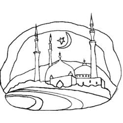 着色页: 清真寺 (建筑和建筑) #64528 - 免费可打印着色页