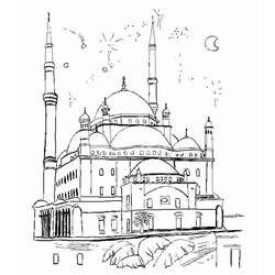 着色页: 清真寺 (建筑和建筑) #64531 - 免费可打印着色页