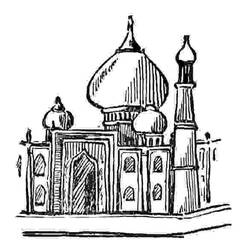 着色页: 清真寺 (建筑和建筑) #64535 - 免费可打印着色页