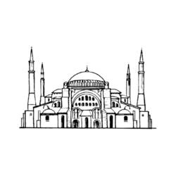 着色页: 清真寺 (建筑和建筑) #64582 - 免费可打印着色页