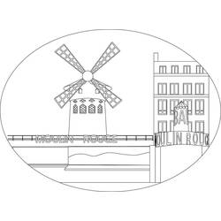 着色页: 红磨坊 (建筑和建筑学) #182541 - 免费可打印着色页