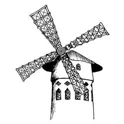 着色页: 红磨坊 (建筑和建筑学) #182542 - 免费可打印着色页