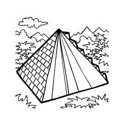 着色页: 金字塔 (建筑和建筑学) #190990 - 免费可打印着色页