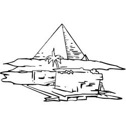 着色页: 金字塔 (建筑和建筑学) #190993 - 免费可打印着色页